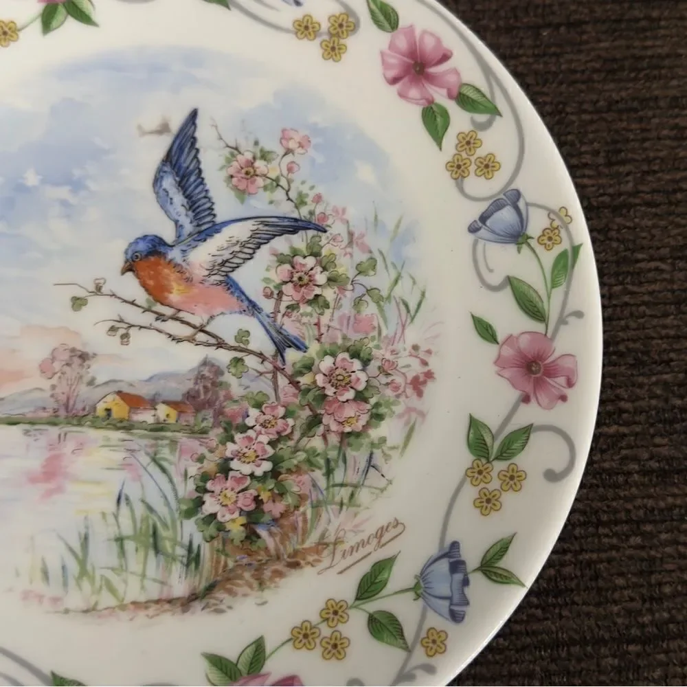 LEC LeClair Limoges France Porcelain Springtime Season Plate